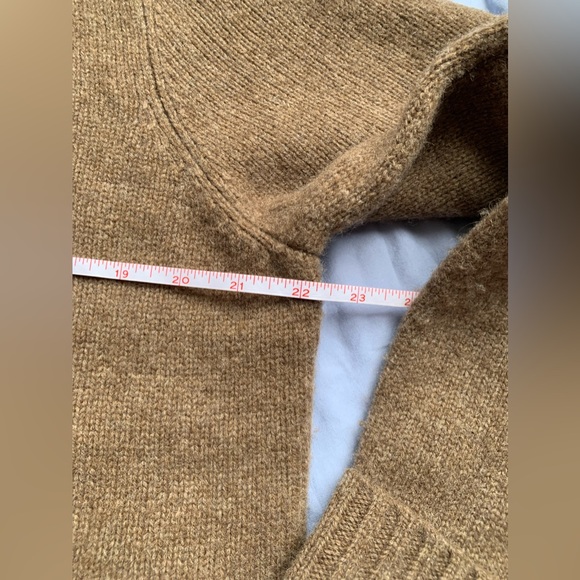 Paraphrase belt & zip closure brown wool cardigan with 2 front pockets, XL - Picture 8 of 9